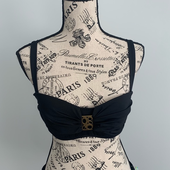 BECCA 2 Piece Swimsuit Bikini w/ Ruched Swim Skirt - Picture 2 of 7